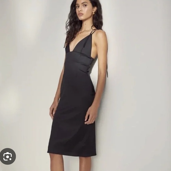 Aritzia black satin Zadie dress - Picture 1 of 8